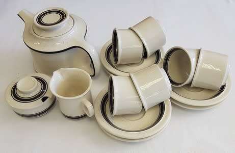 Libby Stoneware 17 piece coffee set made in RSA exclusively for Place Setters as per photo
