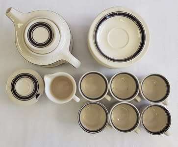 Libby Stoneware 17 piece coffee set made in RSA exclusively for Place Setters as per photo