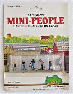 Bachmann mini people hand decorated in HO Scale in packaging as per photo