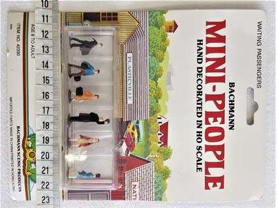 Bachmann mini people hand decorated in HO Scale in packaging as per photo