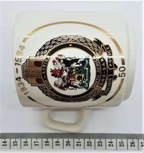 1984 SA Railway Police 50 year commemerative beer mug - as per photo