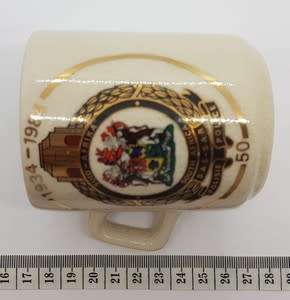 1984 SA Railway Police 50 year commemerative beer mug - as per photo