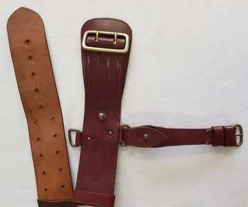SA Railway Police leather belt (repaired)  127 cm - as per photo