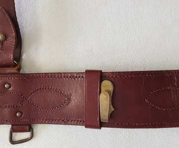 SA Railway Police leather belt (repaired)  127 cm - as per photo