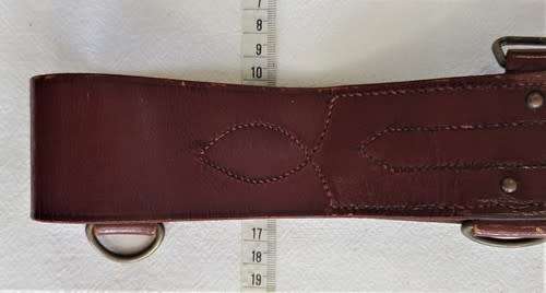 SA Railway Police leather belt (repaired)  127 cm - as per photo