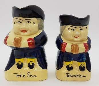 Pair of miniature character jugs - as per photo