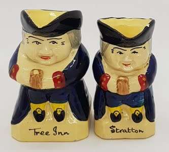 Pair of miniature character jugs - as per photo