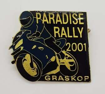 Paradise Rally 2001 Graskop pin badge