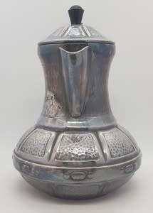Pewter electro plated teapot, milkjug and sugar bowl made in Sheffield, England - as per photo