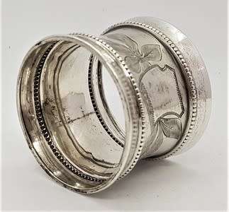 Antique Silver napkin ring, unknown hallmark - as per photo
