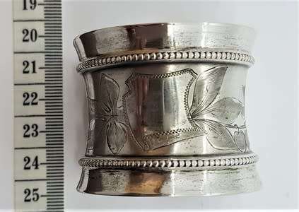 Antique Silver napkin ring, unknown hallmark - as per photo