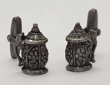 Pair of Pewter Berr Mug Cufflinks  - as per photo