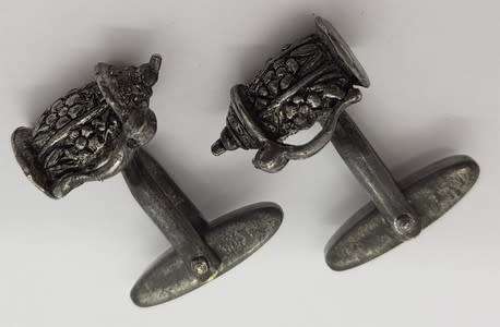 Pair of Pewter Berr Mug Cufflinks  - as per photo