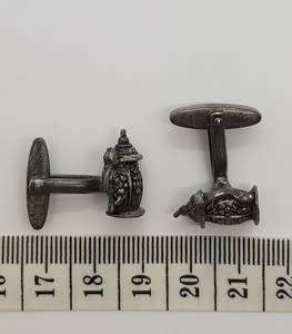 Pair of Pewter Berr Mug Cufflinks  - as per photo