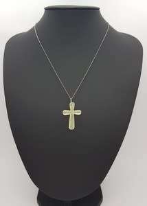 Cross pendant with sterling silver chain 3.7 g - 25.5 cm - as per photo