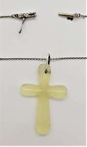 Cross pendant with sterling silver chain 3.7 g - 25.5 cm - as per photo