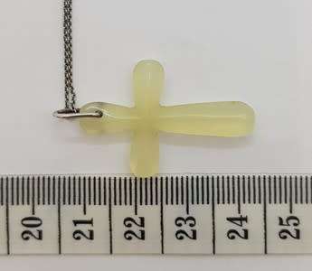 Cross pendant with sterling silver chain 3.7 g - 25.5 cm - as per photo