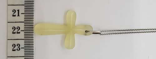 Cross pendant with sterling silver chain 3.7 g - 25.5 cm - as per photo