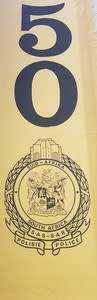 SA Railway Police 50 year banner flag (310 cm x 93 cm)