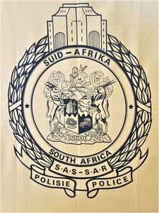 SA Railway Police 50 year banner flag (310 cm x 93 cm)