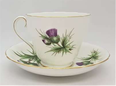 Adderley `Thistle` cup and saucer duo - as per photo