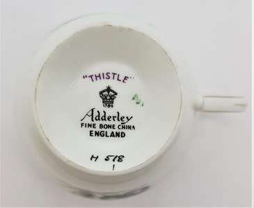 Adderley `Thistle` cup and saucer duo - as per photo