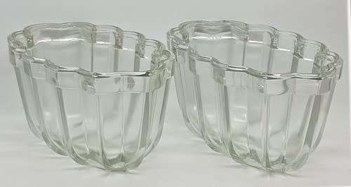 Pair of Vintage glass jelly moulds - as per photo