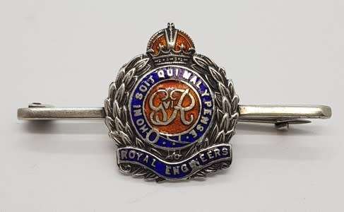 Royal Engineers Sweetheart Silver Brooch - as per photo