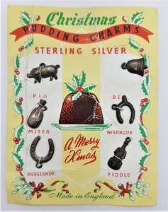 Sterling Silver Christmas Pudding Charms as per photo
