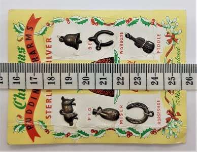Sterling Silver Christmas Pudding Charms as per photo