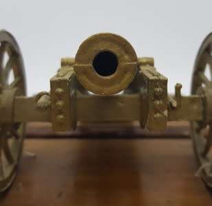 Plastic Model Canon on wooden stand - as per photo