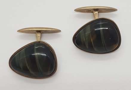Vintage Pair of 9ct Gold Cufflinks - 8.7g - as per photo