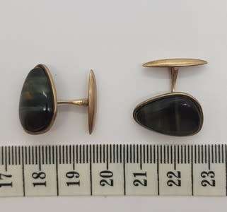 Vintage Pair of 9ct Gold Cufflinks - 8.7g - as per photo