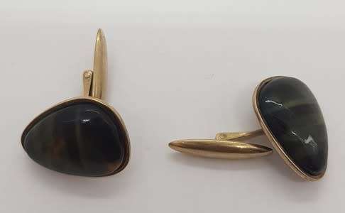 Vintage Pair of 9ct Gold Cufflinks - 8.7g - as per photo