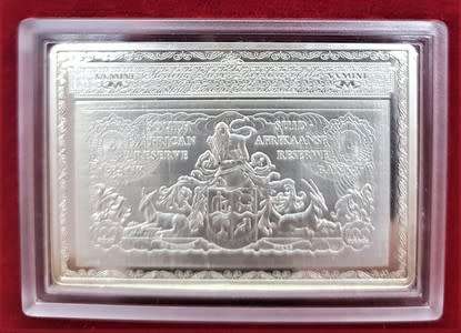 SARB 90th Anniversary Sterling Silver Set with Mr Nelson Mandela - as per photo
