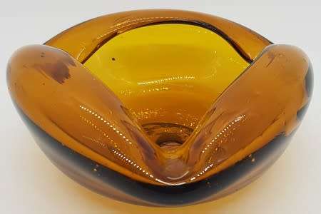 Vintage Amber Ashtray - as per photo