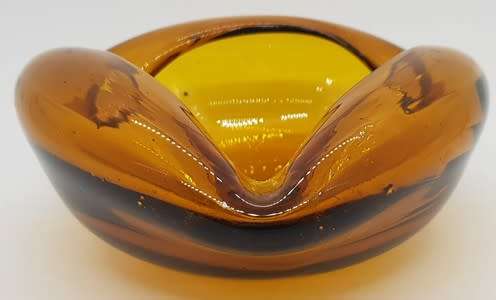 Vintage Amber Ashtray - as per photo