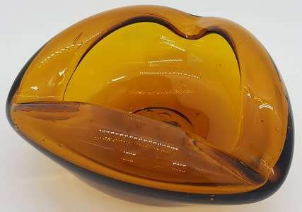 Vintage Amber Ashtray - as per photo