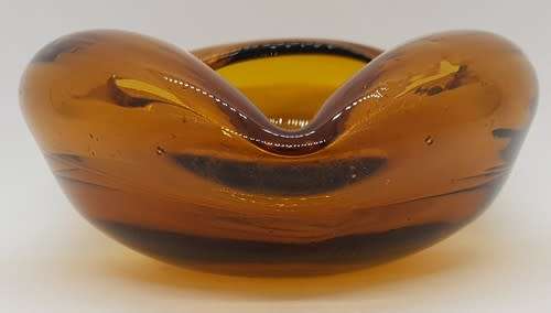 Vintage Amber Ashtray - as per photo