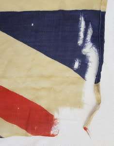 WWII Union Jack Flag - Original Wood Botton 86x172cm as per photo