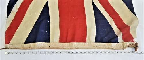 WWII Union Jack Flag - Original Wood Botton 86x172cm as per photo