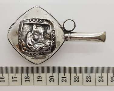Vintage Sterling Silver Baby Rattle, Weight 10g - as per photo