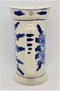 Vintage Delft Blue Beer Mug with hairline crack