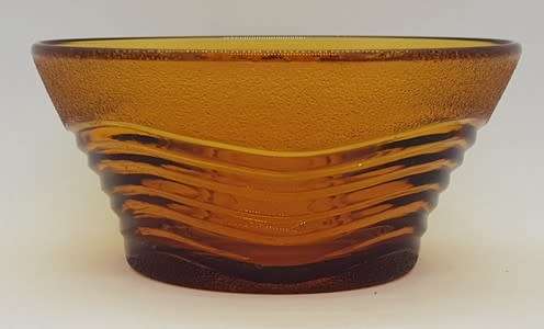 Lot of 6 amber Duralex pudding bowls made in France as per photo