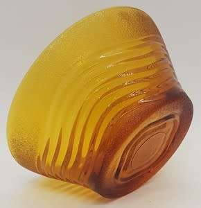Lot of 6 amber Duralex pudding bowls made in France as per photo
