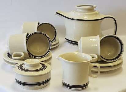Libby Stoneware 17 piece coffee set made in RSA exclusively for Place Setters as per photo