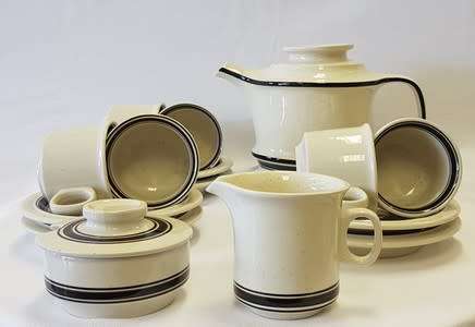 Libby Stoneware 17 piece coffee set made in RSA exclusively for Place Setters as per photo