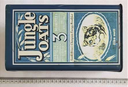 Vintage Jungle Oats Tin 1925-2000 - as per photo
