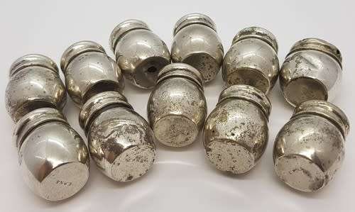Lot of 11 Miniature EPNS Salt and Pepper Shakers - as per photo
