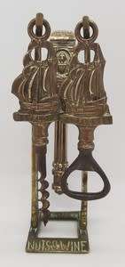 Mayflower Brass Bar Set incl: Corkscrew, Bottle Opener and Nutcracker on Stand as per photo